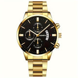 Classic Retro Men's Watch – Elegant Stainless Steel with Calendar