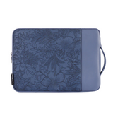PU Leather Laptop Sleeve with Front Pocket – Fits 11"–15" – Floral Embossed