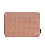 Woven Textured Laptop Sleeve – Shock-Resistant PU Case (11"-15" Inches)