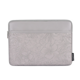 Laptop Sleeve with Front Pocket – Fits Dell, Huawei & More – Floral Embossed Design