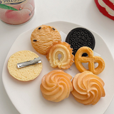 6PCS Cute Cookie Simulation Hair Clips Set
