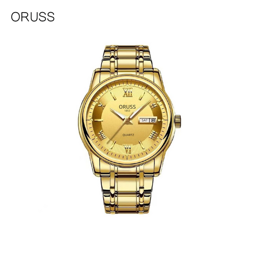 ORUSS Men's Quartz Business Watch – Calendar & Week Display