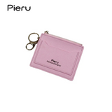 PIERU Ultra-Thin Card Holder & Coin Purse – Candy Color Zipper Wallet