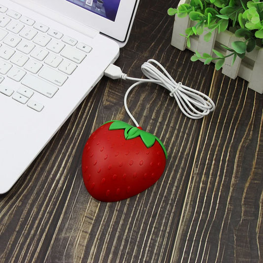 Strawberry-Themed Wireless Mouse – 2.4GHz Optical Sensor