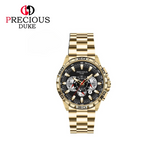PRECIOUS DUKE Men's Business Watch – Multifunction Quartz, Stainless Steel Band
