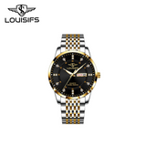 LOUISIFS Men’s Waterproof Watch – Dual Calendar, Luminous Dial