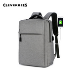 CLEVER BEES Men’s Business Laptop Backpack – Large Capacity, USB Charging, Waterproof