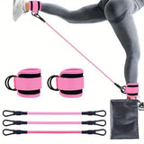 5-Piece Resistance Bands Set with Ankle Straps