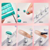 Magnetic Nail Display Holder Set - Reusable Putty for Nail Art