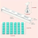 Magnetic Nail Display Holder Set - Reusable Putty for Nail Art
