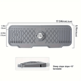 Silicone Sink Faucet Mat - Non-Slip Splash Guard with Fast Draining Design