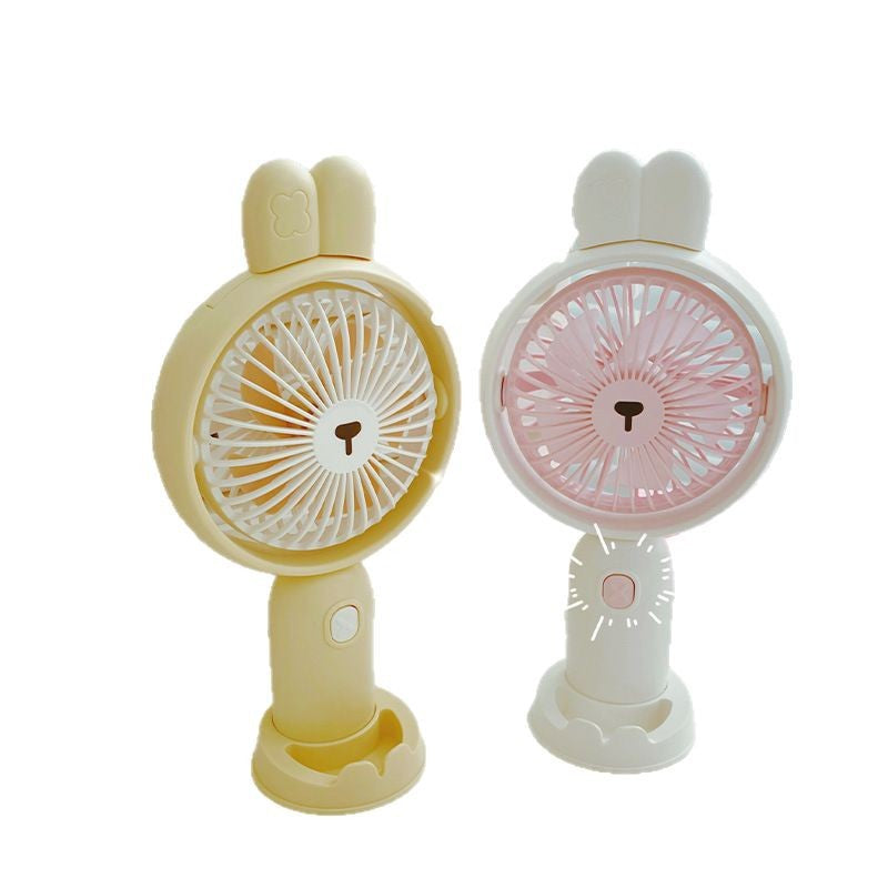 Household Desktop Mini Fan USB Charging Cartoon Small Fan Portable Student Gift Practical Handheld Fan