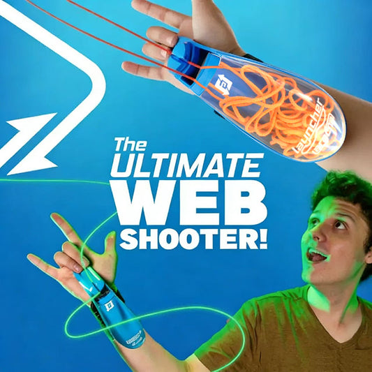 Cross-Border Zip String Luminous Rope Launcher with Automatic Line Retraction, Creative Stress-Relief Outdoor Toy