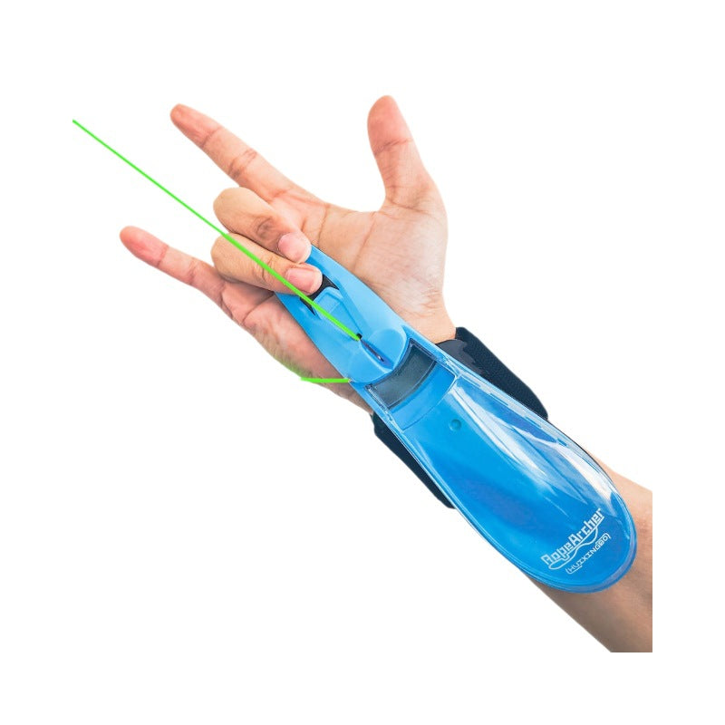Cross-Border Zip String Luminous Rope Launcher with Automatic Line Retraction, Creative Stress-Relief Outdoor Toy