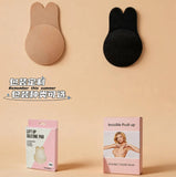 Rabbit Ear Bra Pads Strapless Self-Adhesive Silicone Invisible Bra Bunny Nipple Covers Push-Up Bra Pads Low-Cut Bust Enhancement