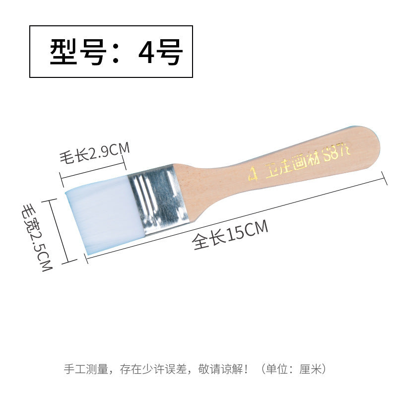 Nylon Hair Oil Painting Brushes, Red Handle Brushes, Watercolor Gouache Brushes, Industrial Children's Painting Brushes, Wholesale