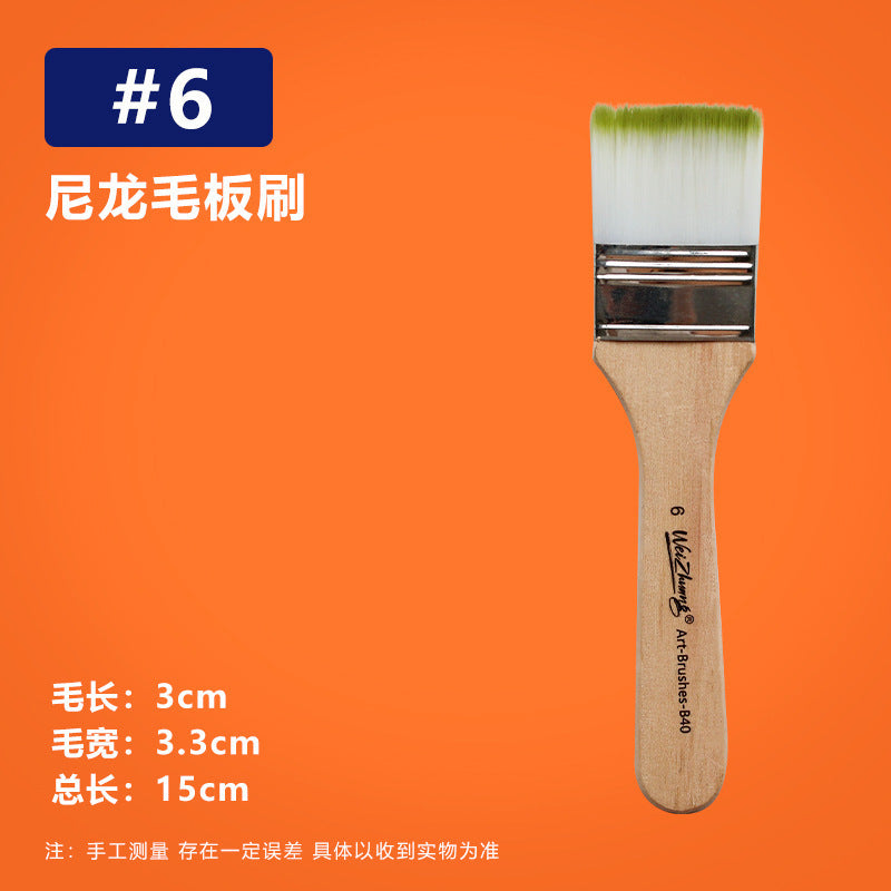 Nylon Hair Oil Painting Brushes, Red Handle Brushes, Watercolor Gouache Brushes, Industrial Children's Painting Brushes, Wholesale