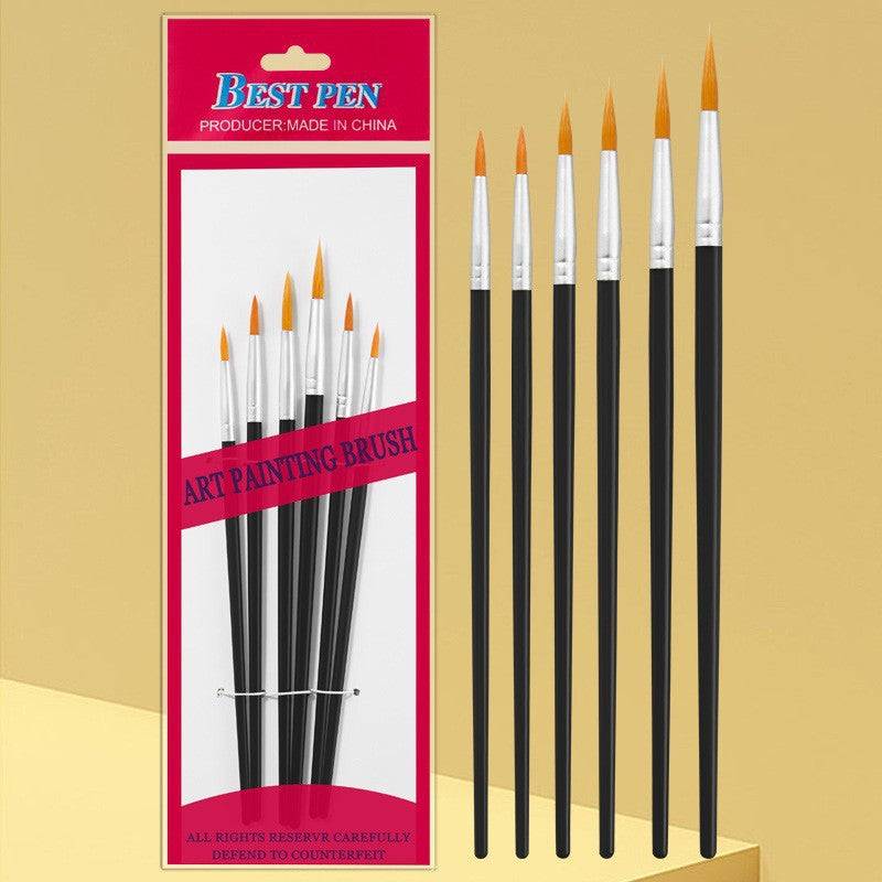 Nylon Hair Oil Painting Brushes, Red Handle Brushes, Watercolor Gouache Brushes, Industrial Children's Painting Brushes, Wholesale