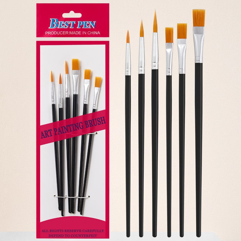 Nylon Hair Oil Painting Brushes, Red Handle Brushes, Watercolor Gouache Brushes, Industrial Children's Painting Brushes, Wholesale