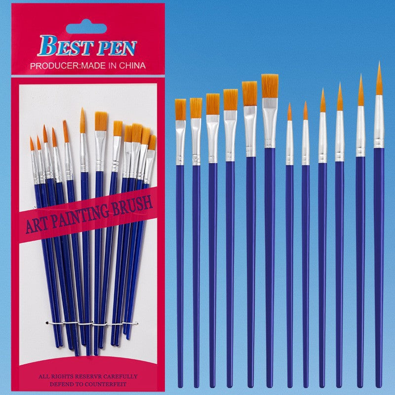 Nylon Hair Oil Painting Brushes, Red Handle Brushes, Watercolor Gouache Brushes, Industrial Children's Painting Brushes, Wholesale