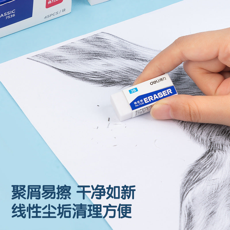 Deli 7536 Eraser 2B Cute Cartoon 4B Elementary School Student Stationery Learning Supplies Creative Eraser Wholesale