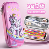 3D stationery box primary school student pull cloth pencil case girl cartoon large capacity pencil case student children gift set