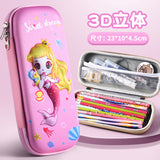 3D stationery box primary school student pull cloth pencil case girl cartoon large capacity pencil case student children gift set