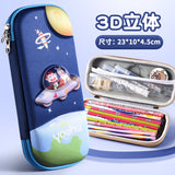 3D stationery box primary school student pull cloth pencil case girl cartoon large capacity pencil case student children gift set