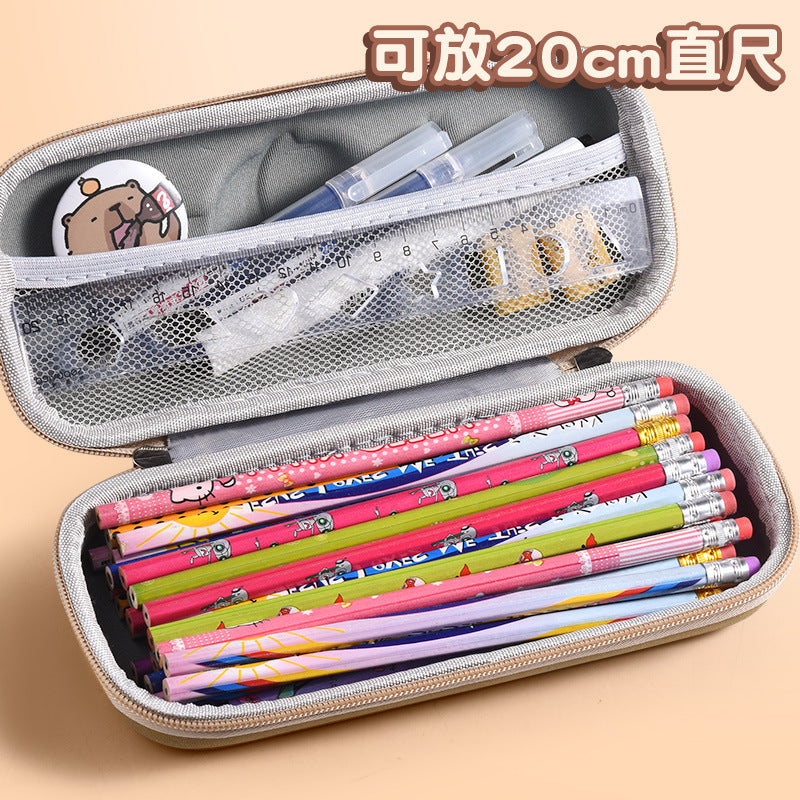3D stationery box primary school student pull cloth pencil case girl cartoon large capacity pencil case student children gift set