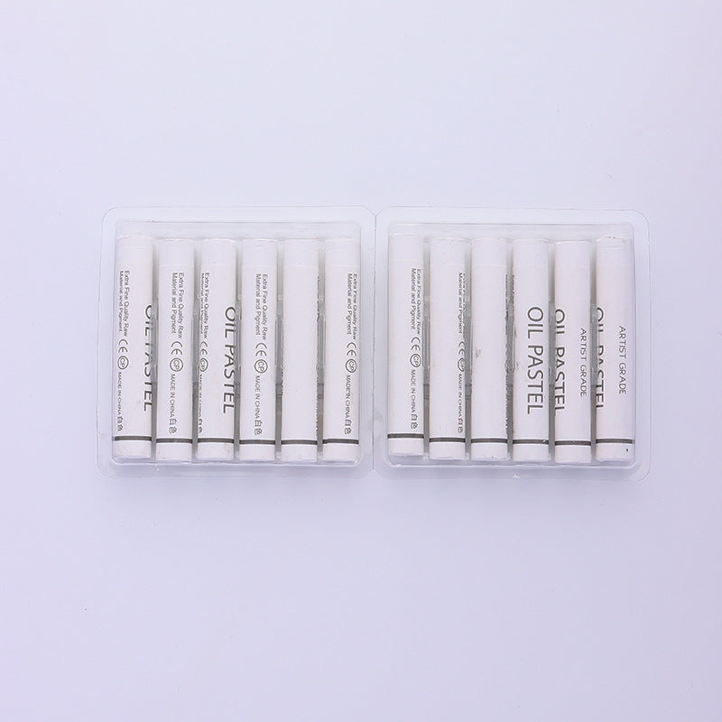 Factory wholesale art supplies soft color supplement heavy color oil painting stick kindergarten painting graffiti crayon colorful stick 12