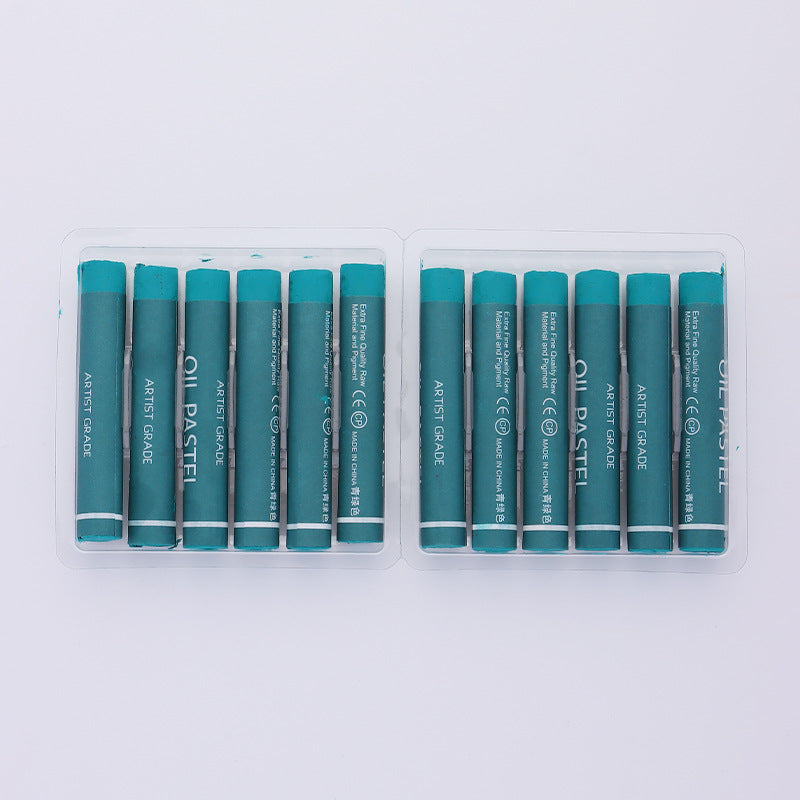 Factory wholesale art supplies soft color supplement heavy color oil painting stick kindergarten painting graffiti crayon colorful stick 12