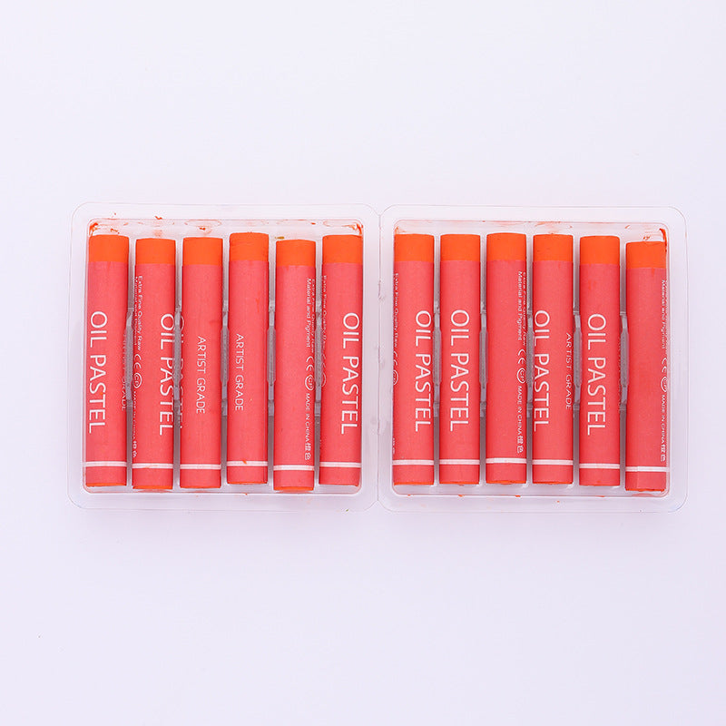 Factory wholesale art supplies soft color supplement heavy color oil painting stick kindergarten painting graffiti crayon colorful stick 12