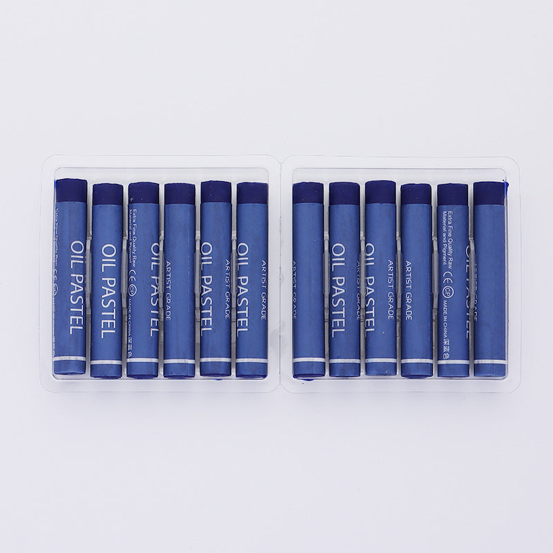 Factory wholesale art supplies soft color supplement heavy color oil painting stick kindergarten painting graffiti crayon colorful stick 12