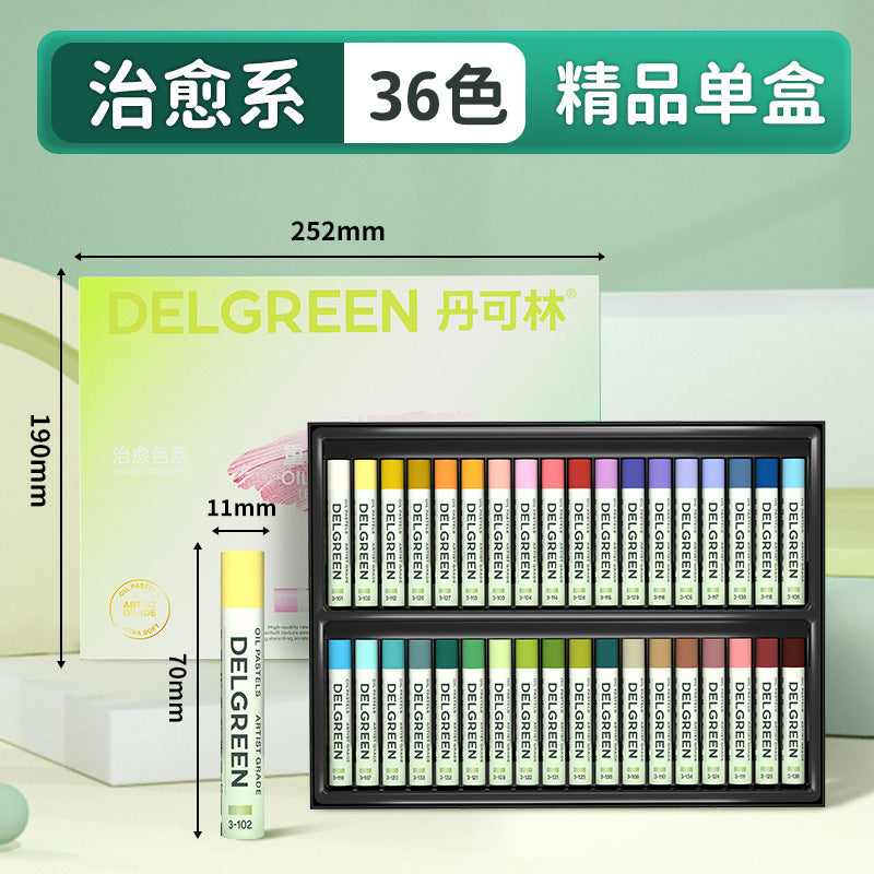 Dankelin heavy color oil painting stick soft single oily black white children's painting supplement color crayons