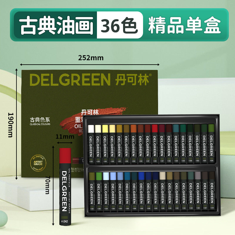 Dankelin heavy color oil painting stick soft single oily black white children's painting supplement color crayons