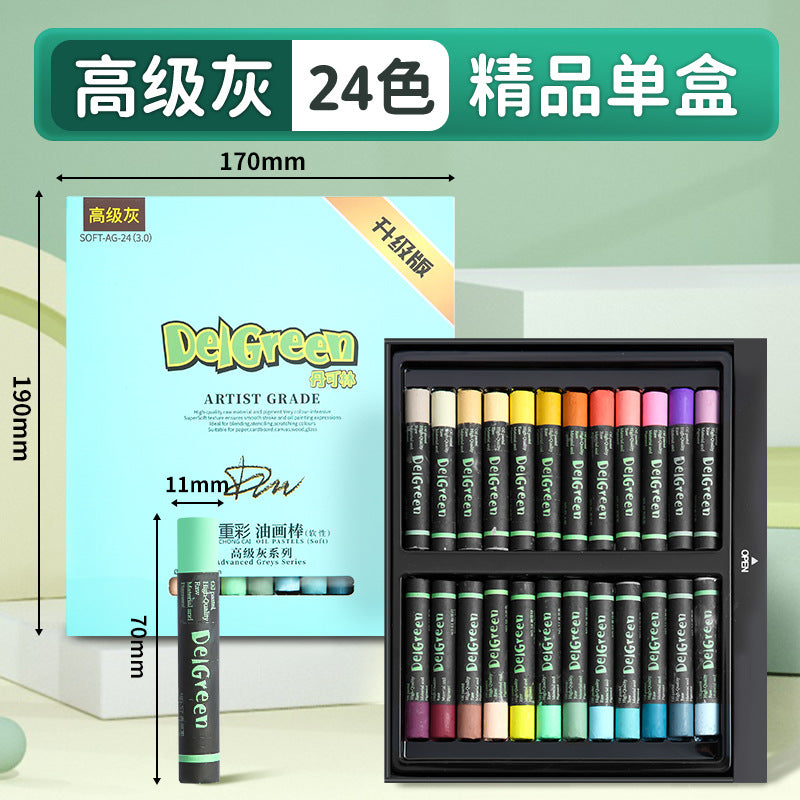 Dankelin heavy color oil painting stick soft single oily black white children's painting supplement color crayons
