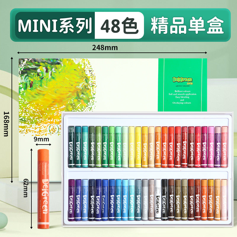 Dankelin heavy color oil painting stick soft single oily black white children's painting supplement color crayons