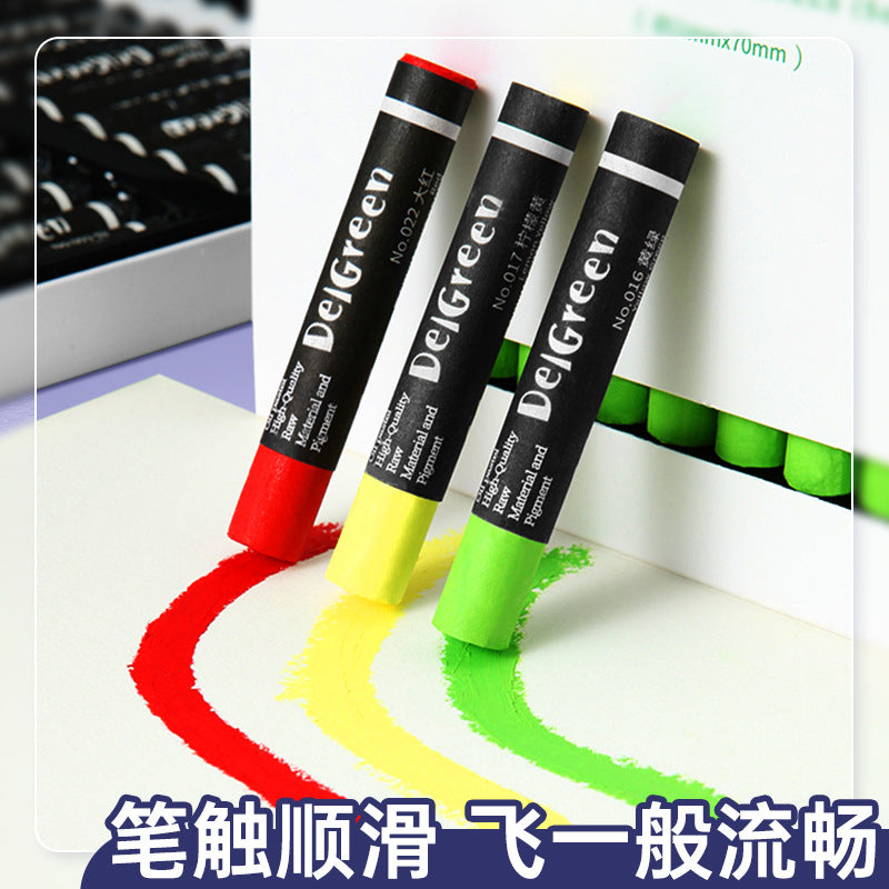 Dankelin heavy color oil painting stick soft single oily black white children's painting supplement color crayons