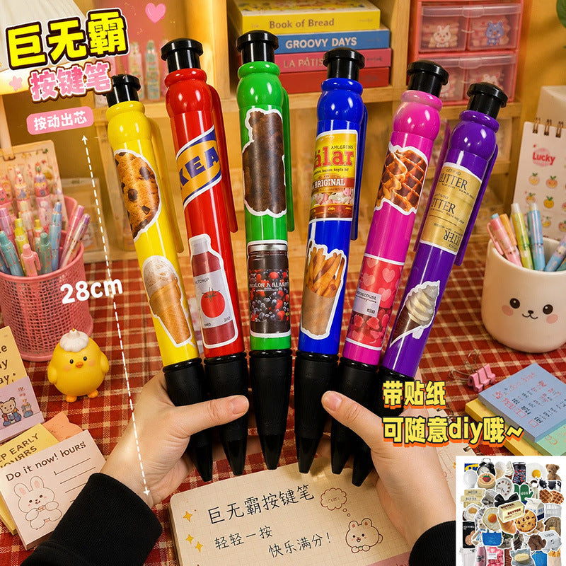 High-Appearance Giant Gel Pens, Jumbo Large Ballpoint Pens, Extra-Large Pencils, Funny Giant Stationery, Quirky Wholesale