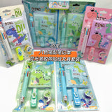 Hot-Selling Demon Slayer Girl Group Mini Ballpoint Pen Journal Set Creative Highlighter and Washi Tape Combo Stationery Set