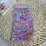 3D Stereo Embossed Luminous Stickers for Girls and Kidsren's Handbags DIY Decorations Small Patterns Cartoon Cute and Fun