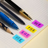 Creative cute transparent index stickers removable wave dot fluorescent label indicator stickers color waterproof sticky sticky notes