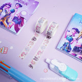 Hot-Selling Demon Slayer Girl Group Mini Ballpoint Pen Journal Set Creative Highlighter and Washi Tape Combo Stationery Set