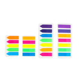 Pet Transparent Sticky Note Fluorescent Color Bar Index Sticker Student Self-Adhesive Waterproof Arrow Classification Label Sticker Wholesale