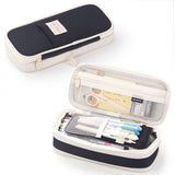 Cross-Border Retractable Kokuyo Pencil Case for Elementary School Students, Large Capacity Macaron Color-Blocking Pencil Box, High-Value Simple Stationery Box
