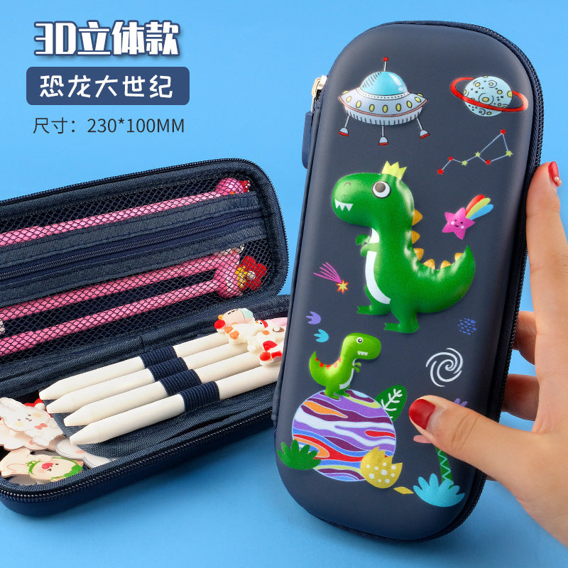 3D Stereo Pencil Case for Primary School Students, High-End, Cute, Milky Pencil Case, Large Capacity, Stain-Resistant School Pencil Case