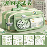 Super Popular Boys and Girls Large-Capacity Junior High School Students and Primary School Students Pencil Stationery Box Transparent Stationery Bag Ins Style Pencil Bag