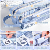 Super Popular Boys and Girls Large-Capacity Junior High School Students and Primary School Students Pencil Stationery Box Transparent Stationery Bag Ins Style Pencil Bag