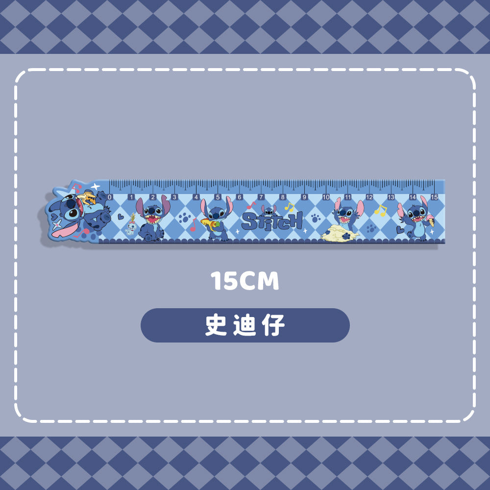 Cartoon Cute Sanrio Straight Ruler with High Appearance Value Kuromi Cinnamon Dog Acrylic 15cm for Primary School Students