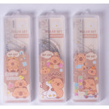 Student drawing set ruler plastic ruler triangle ruler protractor set ruler learning stationery plastic boxed set ruler